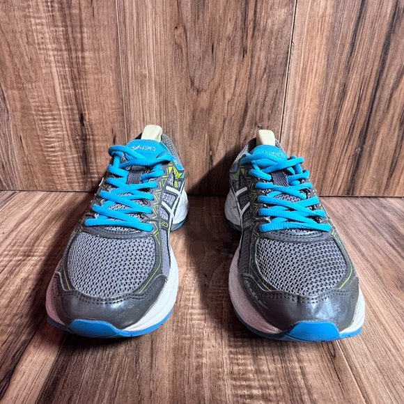 Asics Gel Exalt 3 Womens Running Shoes Grey Blue Duomax T666N EUC Size 6.5 - Picture 3 of 7